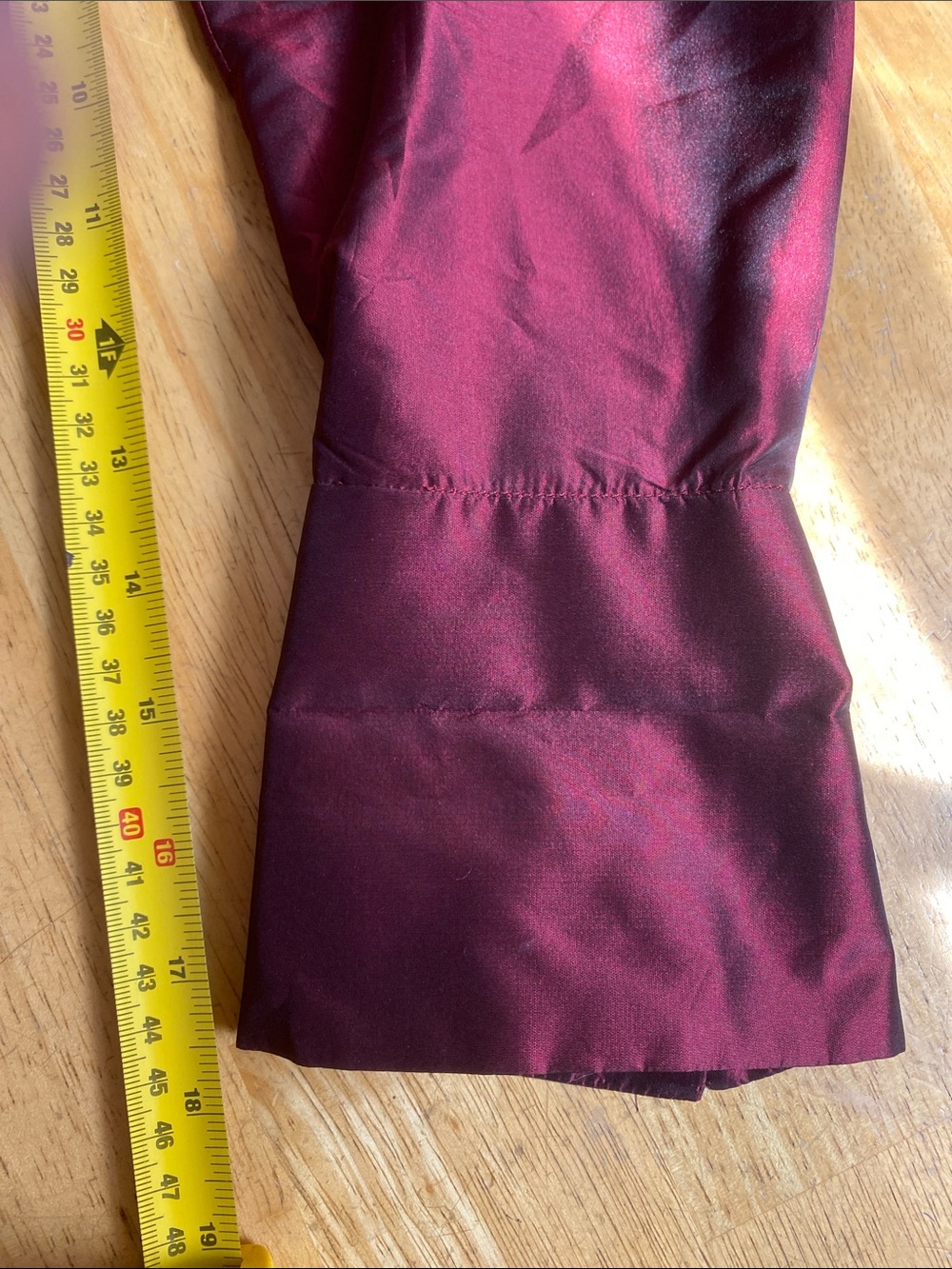 ! Lafayette 148 8 Burgundy Purple Silk Taffeta Wrap Tie Top - Picture 12 of 14